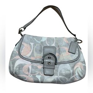 Coach Gray and Pink Hobo Bag
